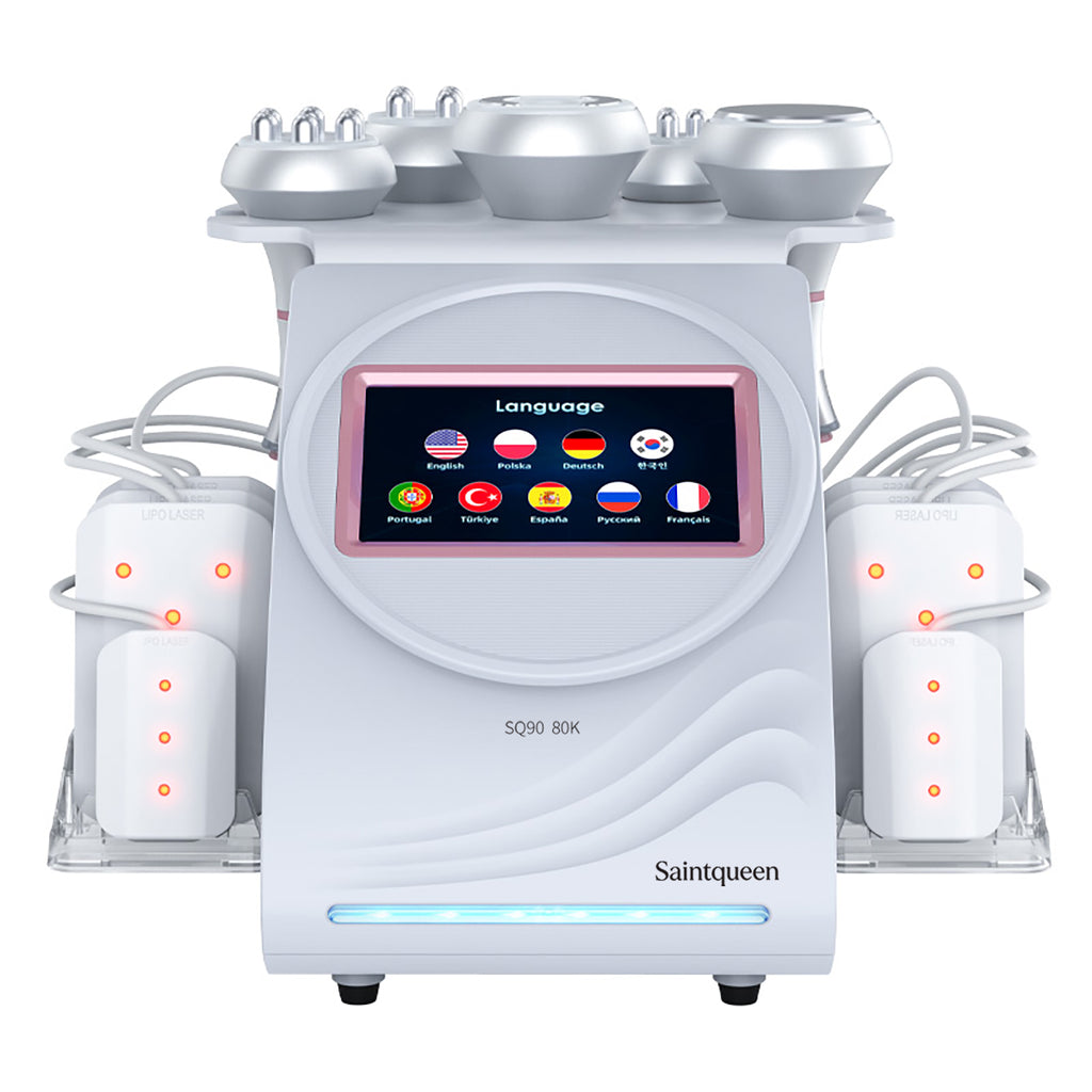 SQ90C Pro | מכשיר קוויטציה 80K ו-RF, ‏6 ב-1 עם רפידות לייזר