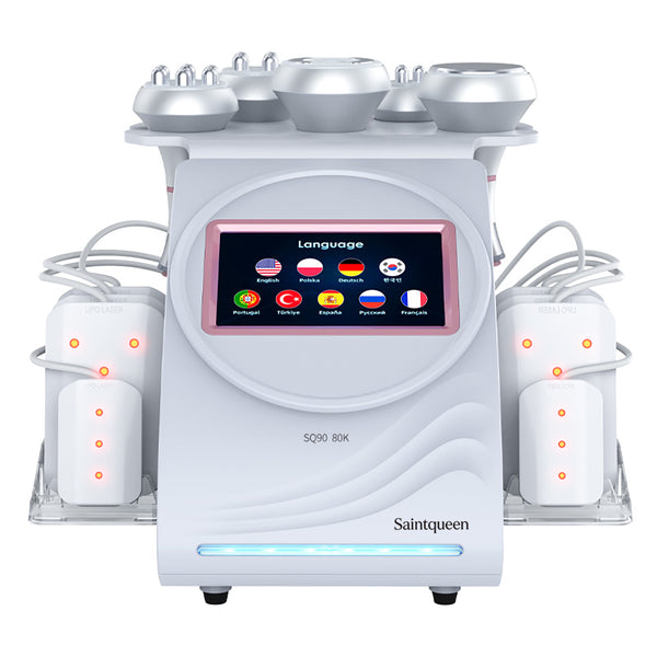 SQ90C Pro | מכשיר קוויטציה 80K ו-RF, ‏6 ב-1 עם רפידות לייזר