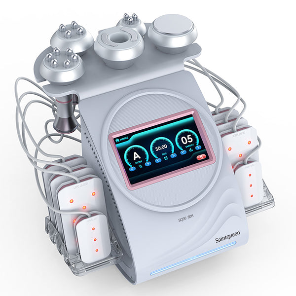 SQ90C Pro | מכשיר קוויטציה 80K ו-RF, ‏6 ב-1 עם רפידות לייזר