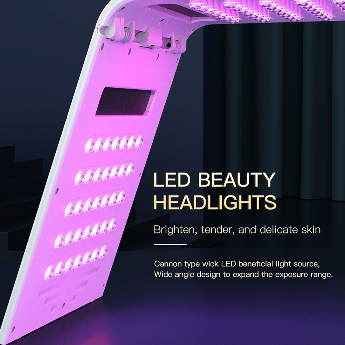 SQ130 | מכשיר LED לטיפוח העור באור | חימום | 119 נורות LED, 7 צבעי אור